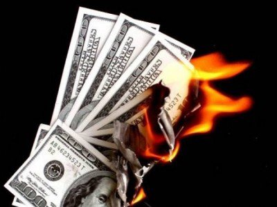 01a cashless society dollar burning