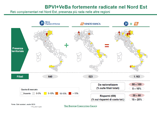 BCG fusione Vicenza VenetoBanca