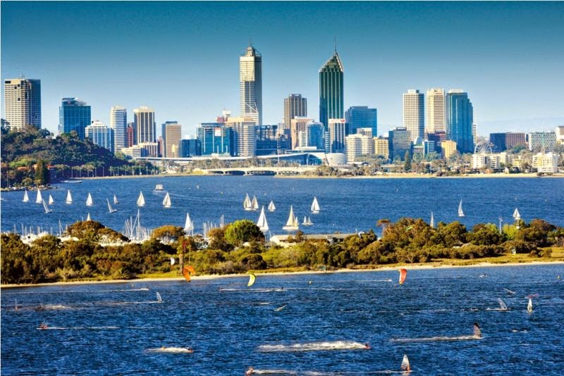 Beautiful harbor in Perth Australia2