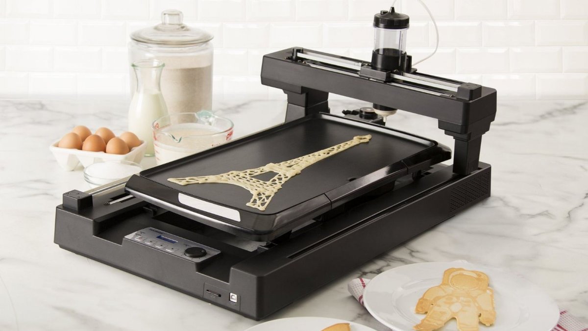 01the pancake bot can 3d print a gourmet pancake in any design