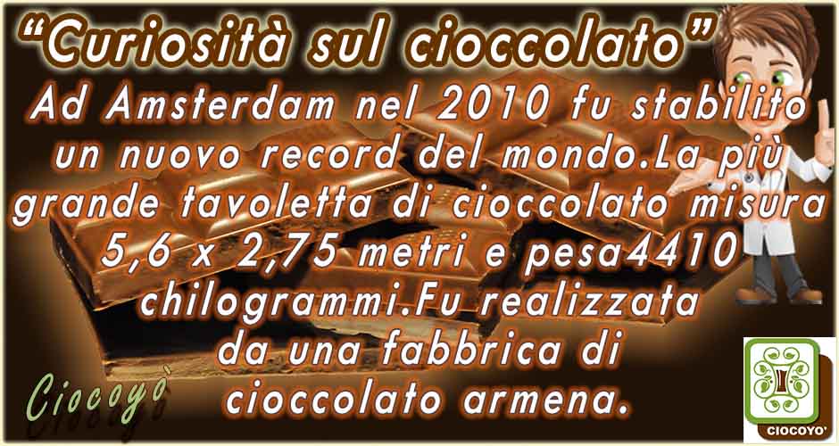 Curiosità sul cioccolato06 09 17