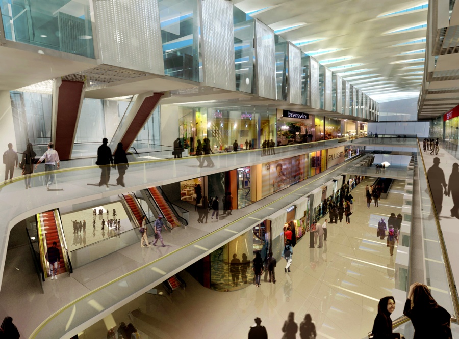 Shopping-Center Interior-Perspective