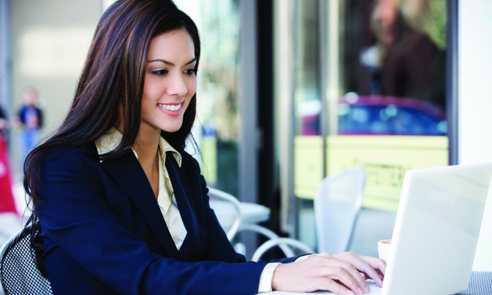 Woman on Computer 