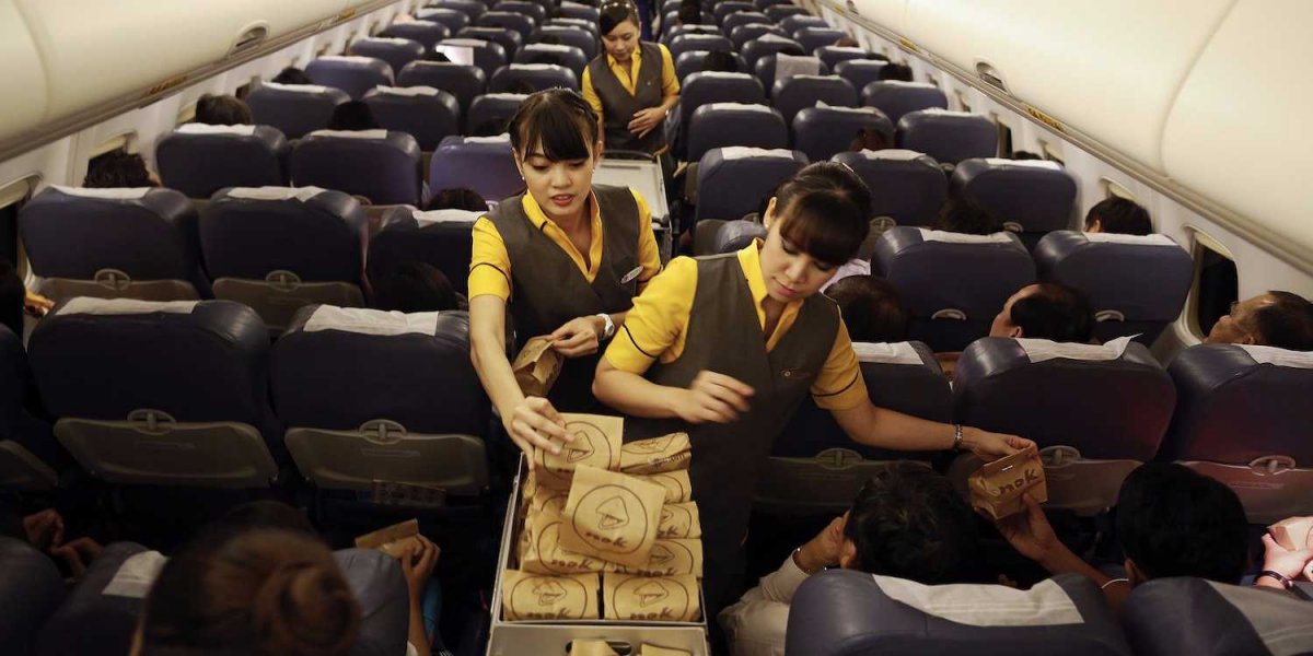 nok air flight attendants passengers airplane