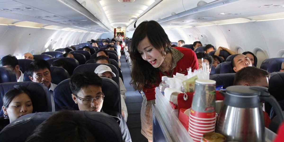 vietjet air flight attendant passengers airplane